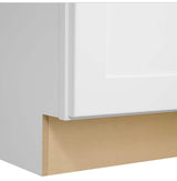 Avondale 30 in. W x 24 in. D x 34.5 in H Ready to Assemble Plywood Shaker Microwave Base Kitchen Cabinet in Alpine White