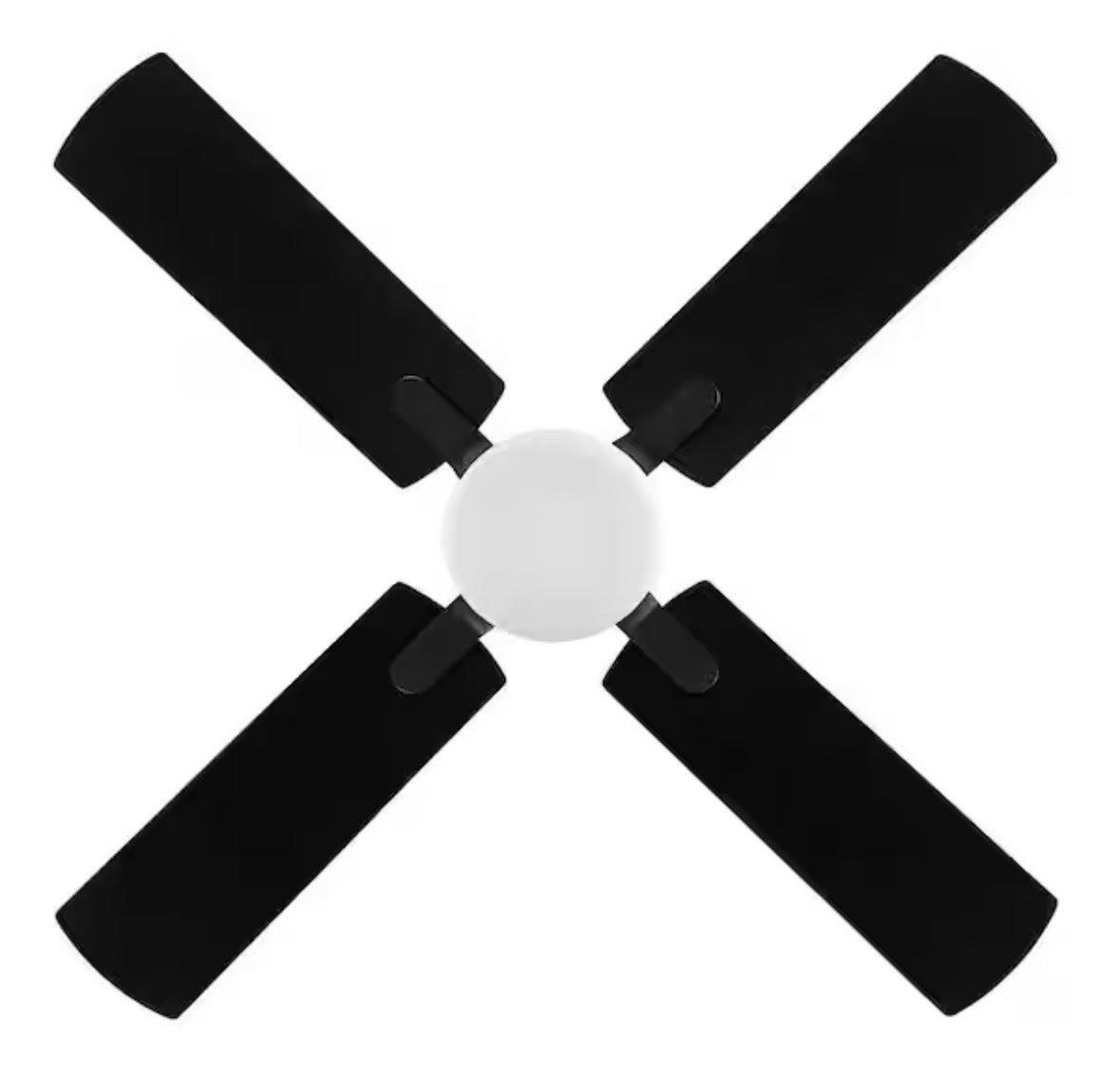 Letta 42 in. LED Indoor Matte Black Downrod Ceiling Fan with Remote Included