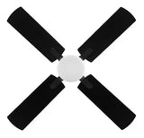 Letta 42 in. LED Indoor Matte Black Downrod Ceiling Fan with Remote Included