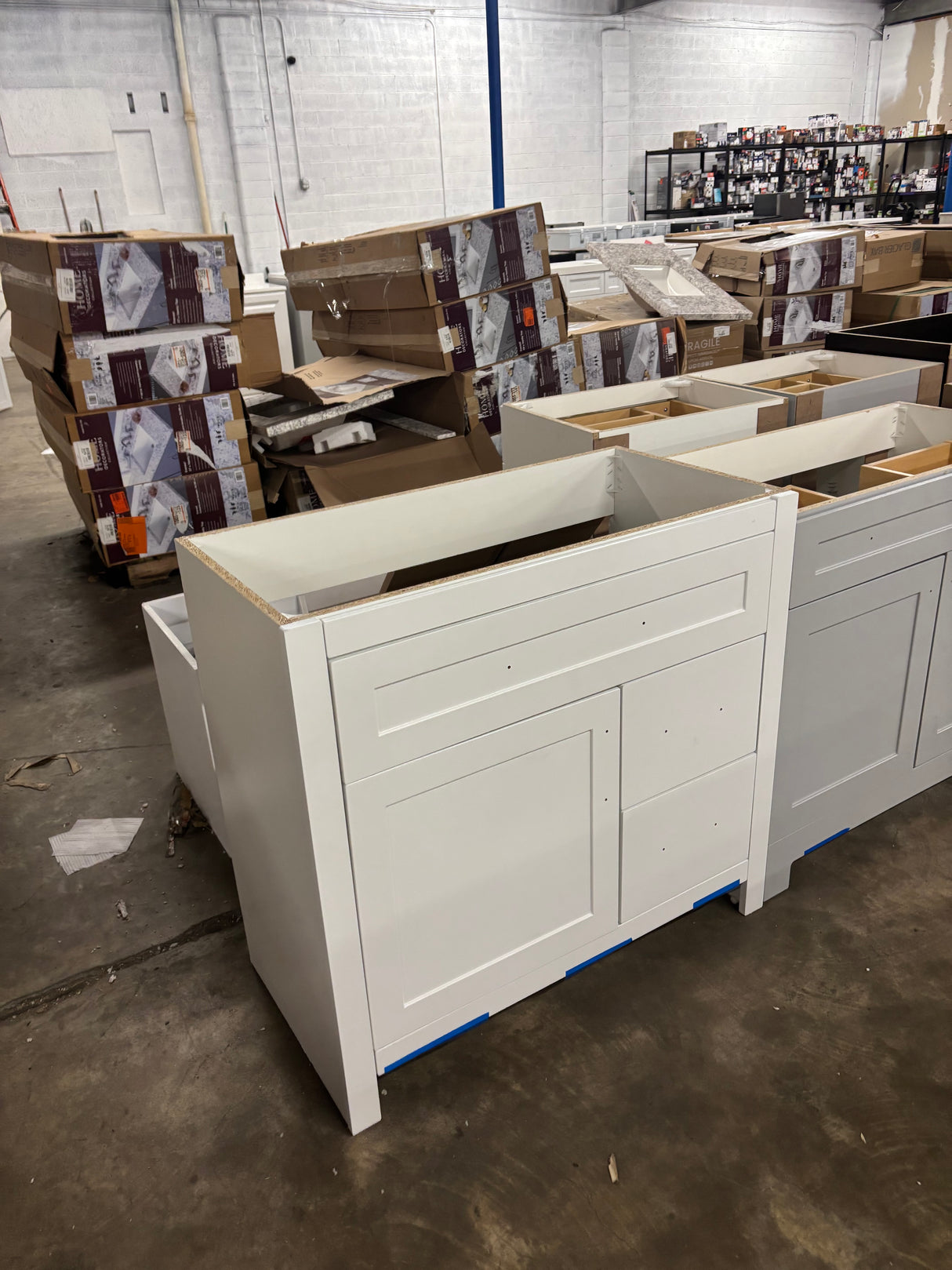 Clady 37 in. W x 19 in. D x 35 in. H Single Sink Freestanding Bath Vanity in White without Top