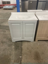 31 in. Single Sink Pearl Gray Bath Vanity with White Cultured Marble Top (Assembled)