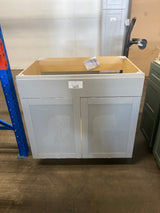Westfield Dusk Gray Shaker Stock Assembled Sink Base Kitchen Cabinet (36 in. W x 23.75 in. D x 35 in. H)