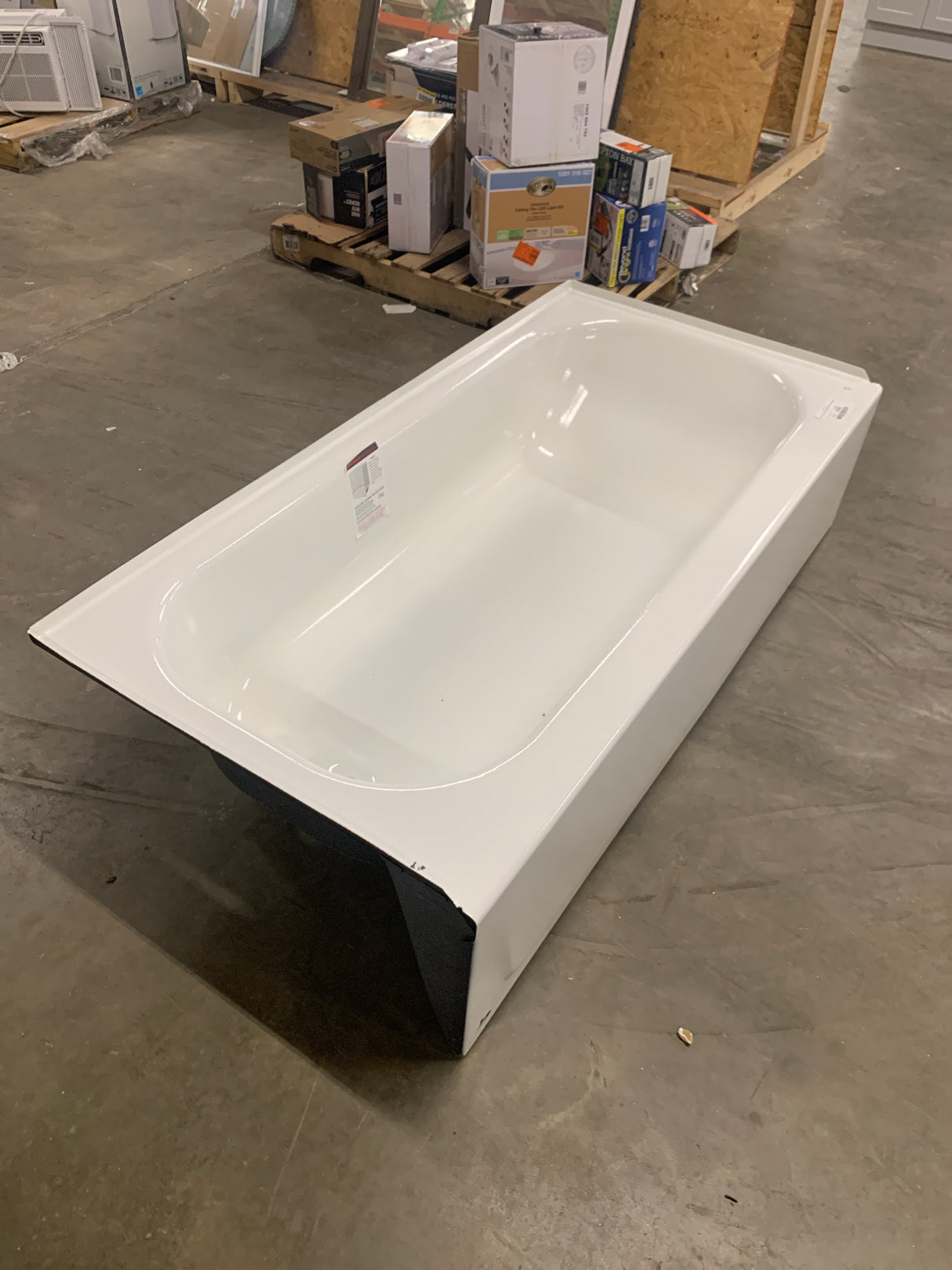 Aloha 60 in. x 30 in. Soaking Bathtub with Left Drain in White