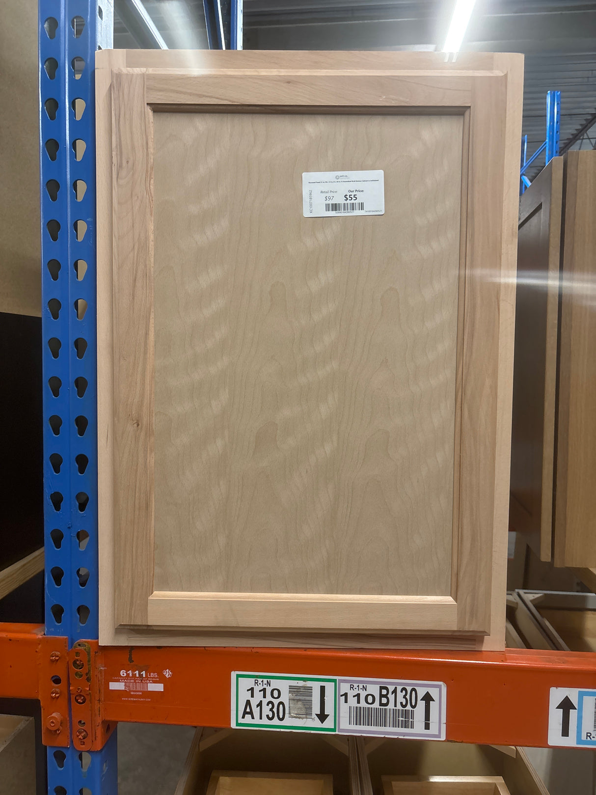Recessed Panel 21 in. W x 12 in. D x 30 in. H Assembled Wall Kitchen Cabinet in Unfinished