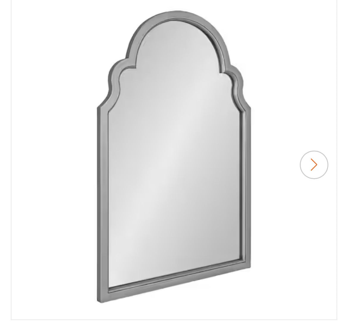 Hogan 24.00 in. W x 36.00 in. H Silver Arch Modern Framed Decorative Wall Mirror