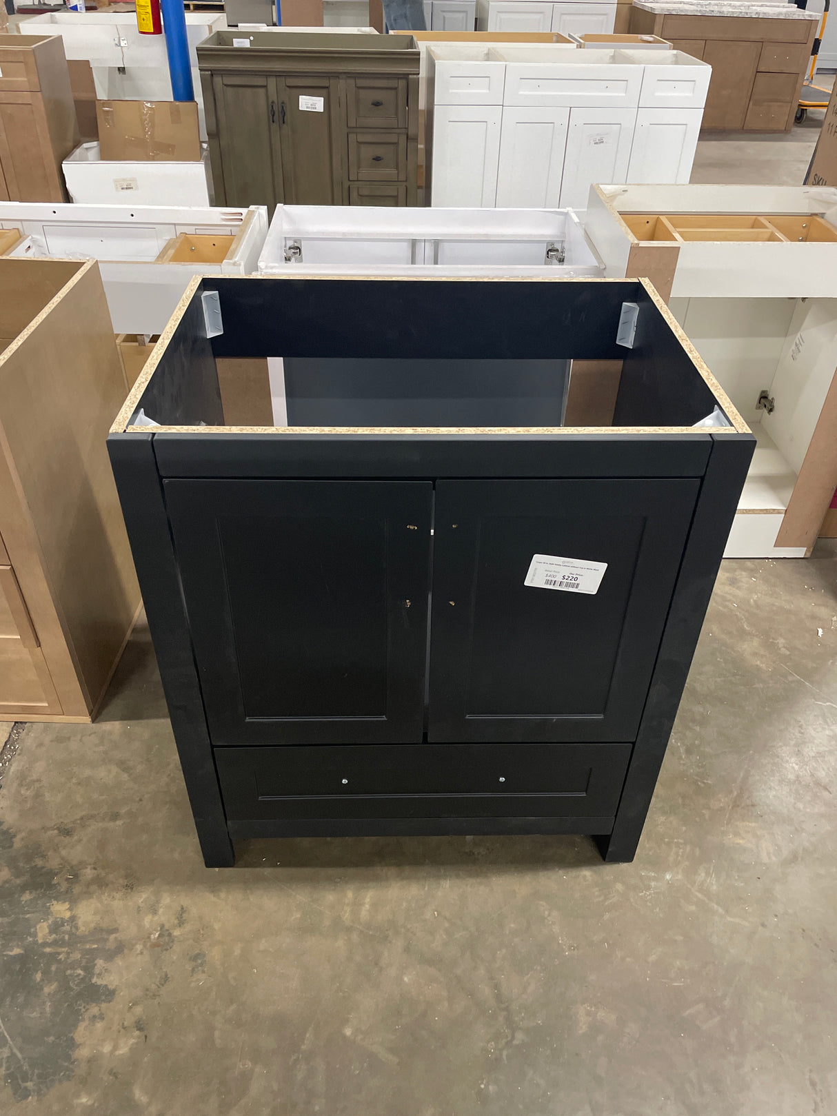 Craye 30 in. Bath Vanity Cabinet without Top in Matte Black