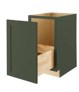 Avondale 18 in. W x 24 in. D x 34.5 in. H Ready to Assemble Plywood Shaker Trash Can Kitchen Cabinet in Fern Green