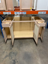 Recessed Panel 60 in. W x 24 in. D x 34.5 in. H Assembled Sink Base Cabinet in Unfinished