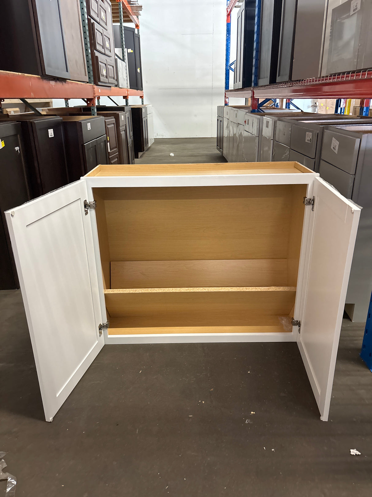 Westfield Feather White Shaker Stock Assembled Wall Kitchen Cabinet (36 in. W x 12 in. D x 30 in. H)