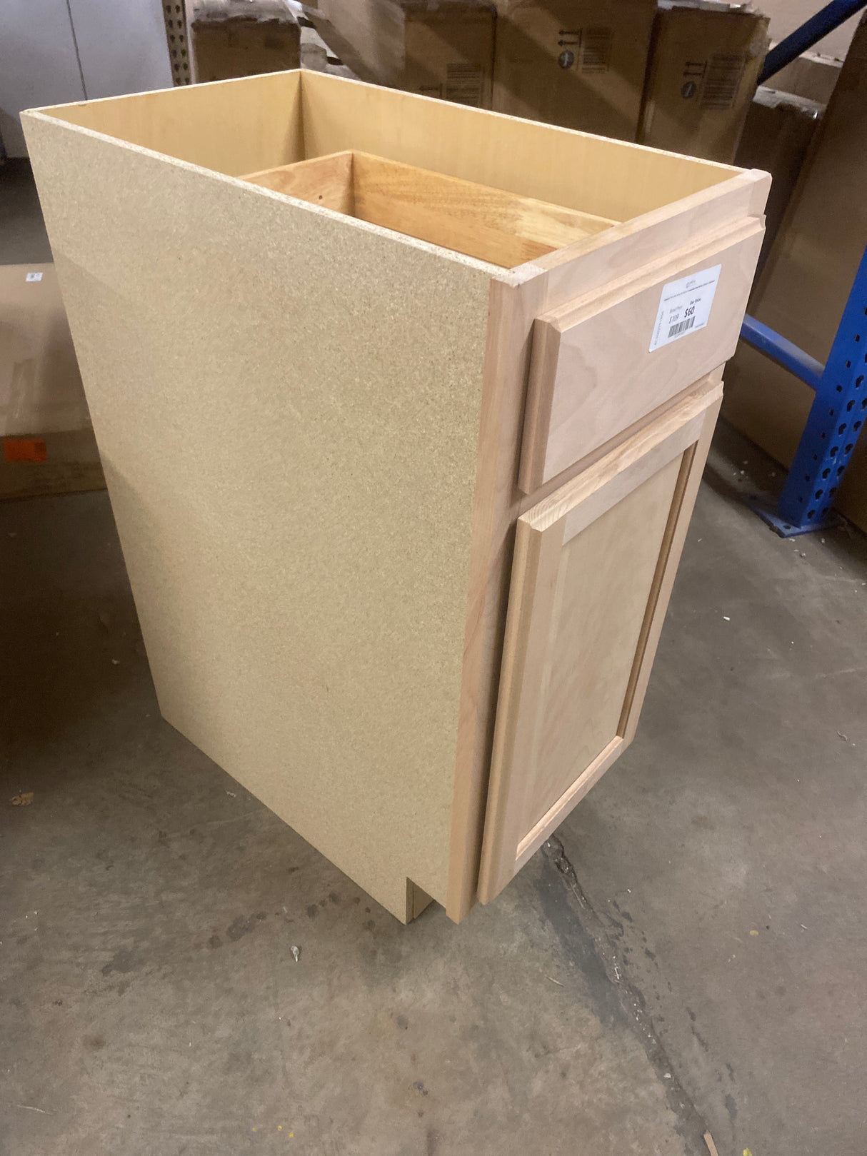 Hampton 15 in. W x 24 in. D x 34.5 in. H Assembled Base Kitchen Cabinet in Unfinished