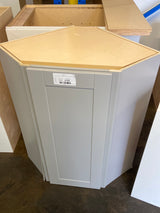 Arlington Veiled Gray Plywood Shaker Stock Assembled Corner Kitchen Cabinet Soft Close 20 in W x 12 in D x 36 in H