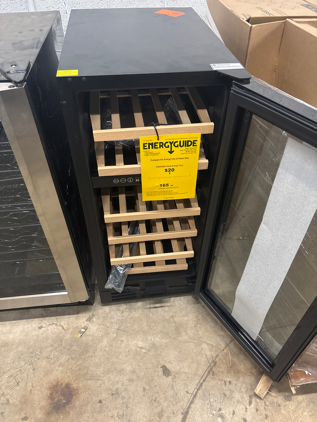 15 in. Dual Zone 30-Bottle Undercounter/ Freestanding Wine Cooler in Black with Reversible Door, Removable Shelves