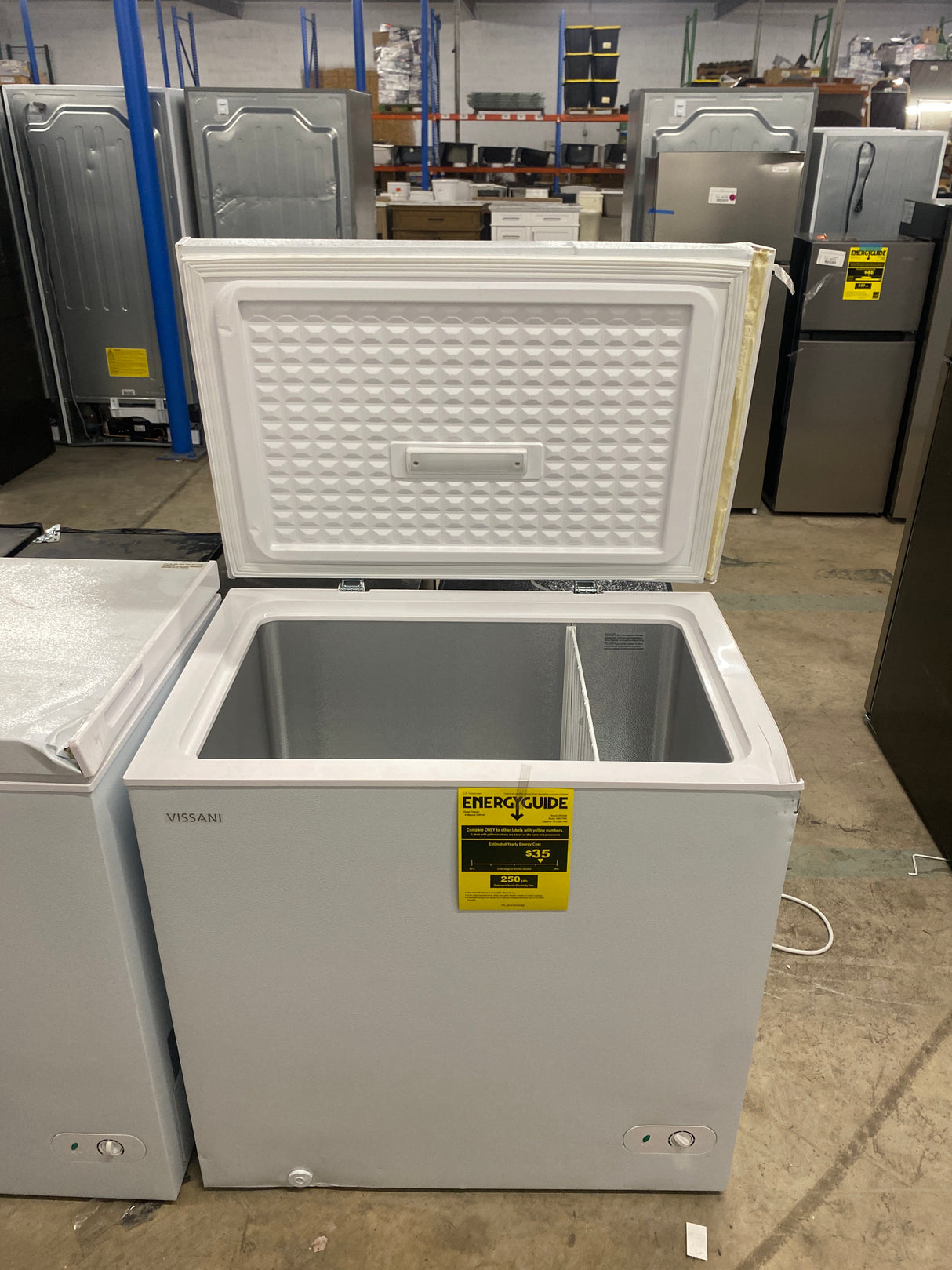 7.0 cu. ft. Manual Defrost Chest Freezer with LED Light in White Garage Ready