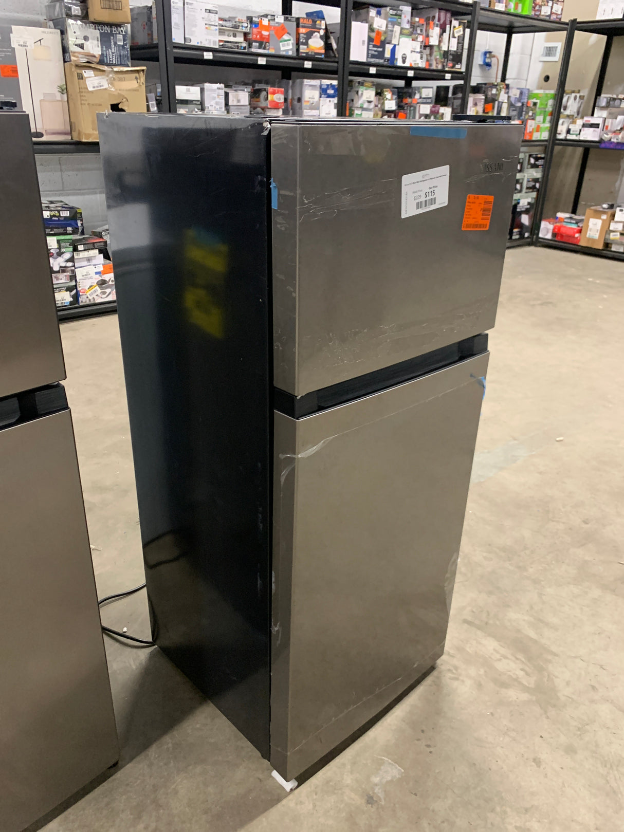 4.5 cu. ft. 2-Door Mini Refrigerator in Platinum Steel with Freezer