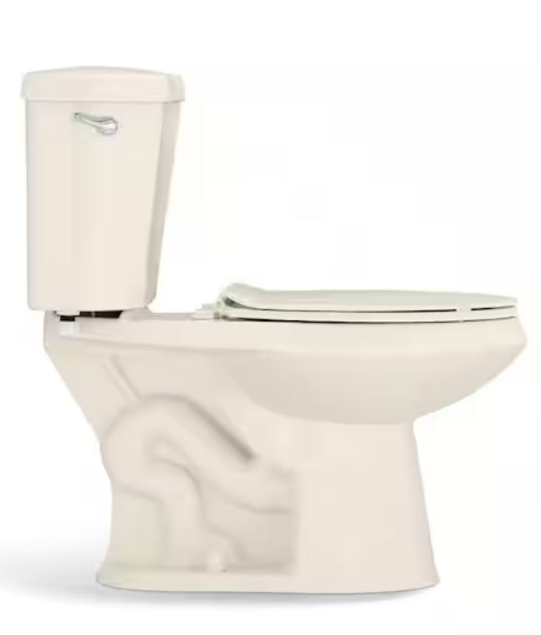 2-piece 1.28 GPF High Efficiency Single Flush Elongated Toilet in Bone