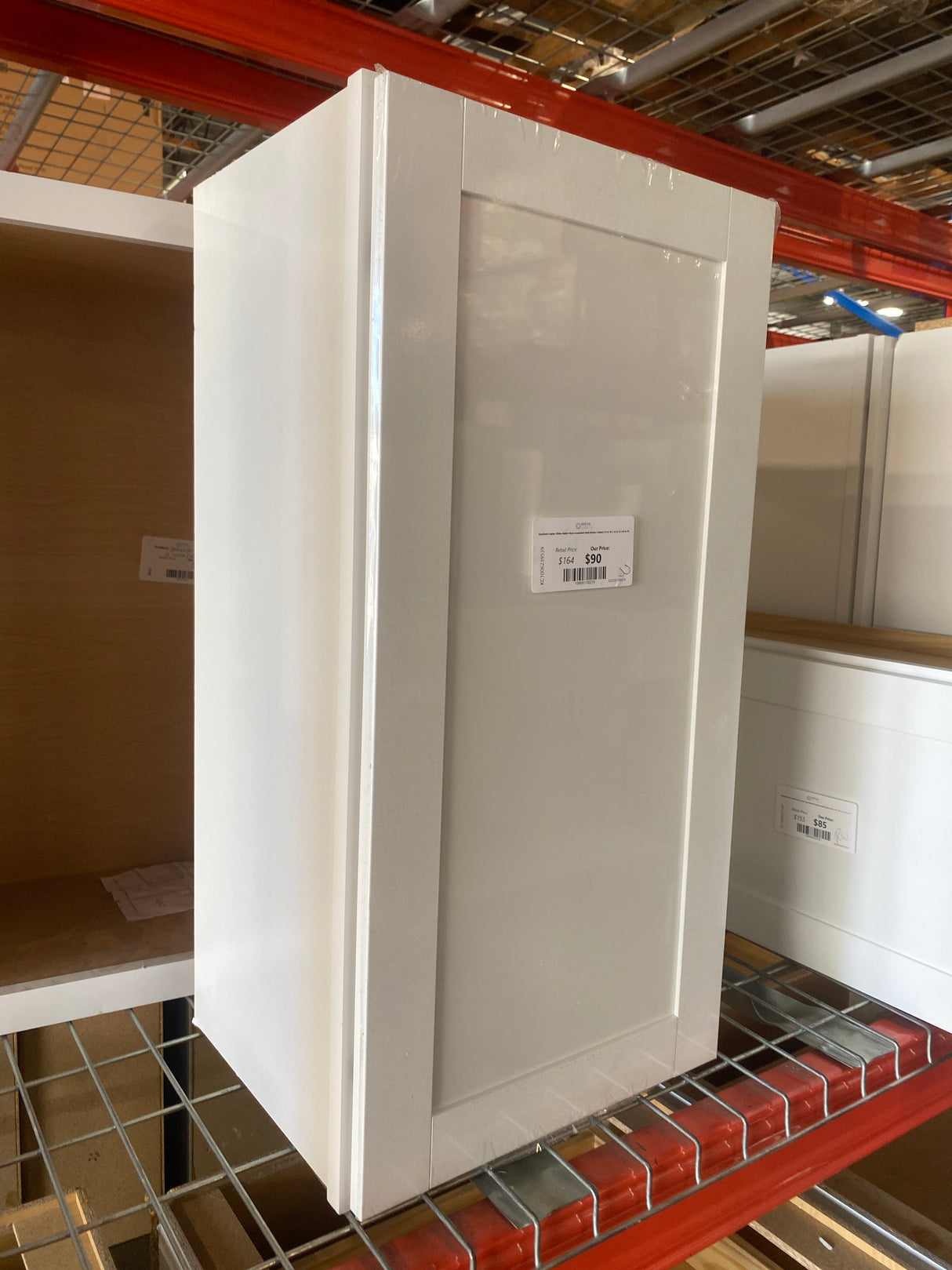 Westfield Feather White Shaker Stock Assembled Wall Kitchen Cabinet (15 in. W x 12 in. D x 30 in. H)