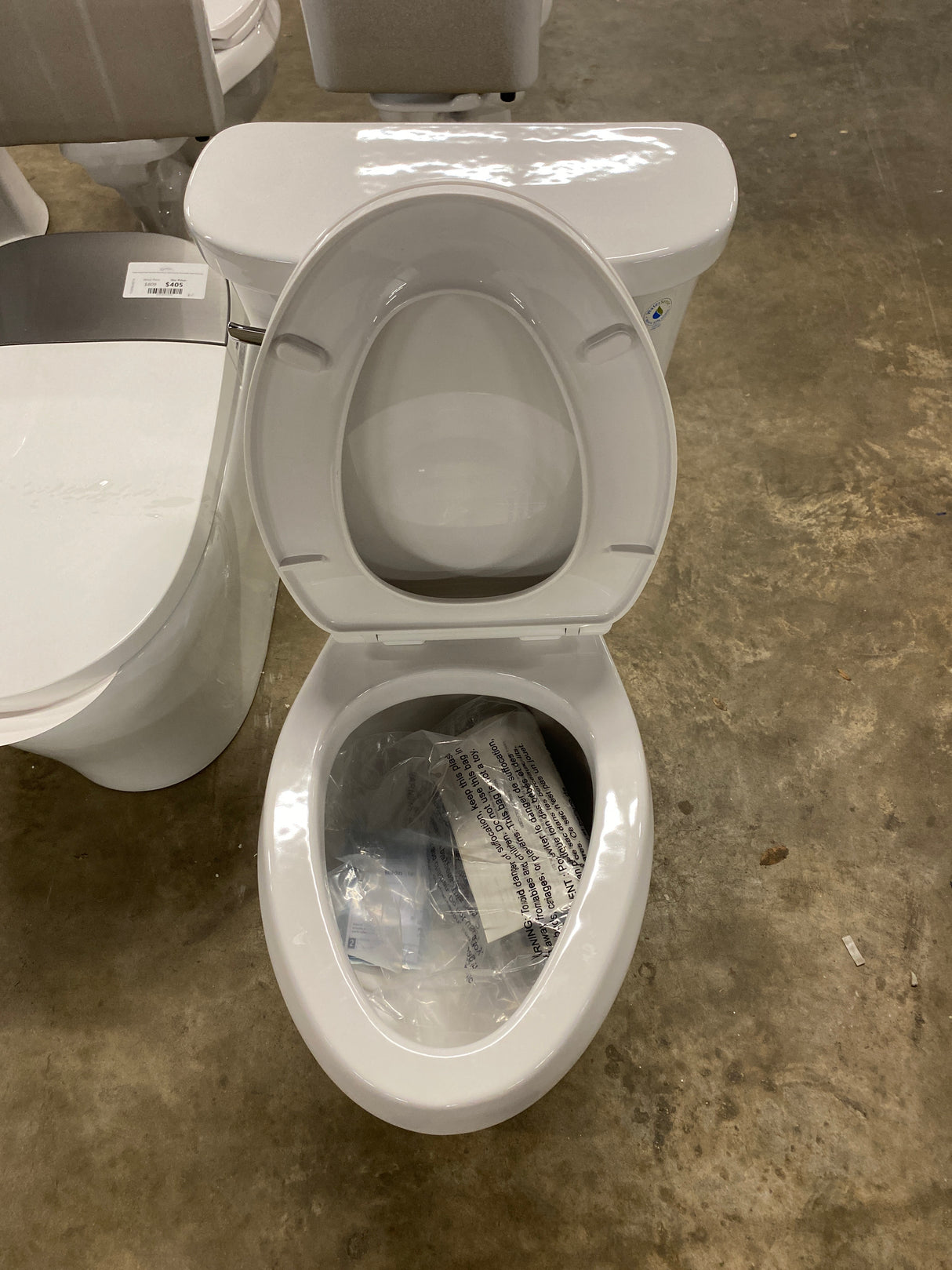 Power Flush 2-Piece 1.28 Gallons Per Flush GPF Single Flush Elongated Toilet in White with Slow-Close Seat Included