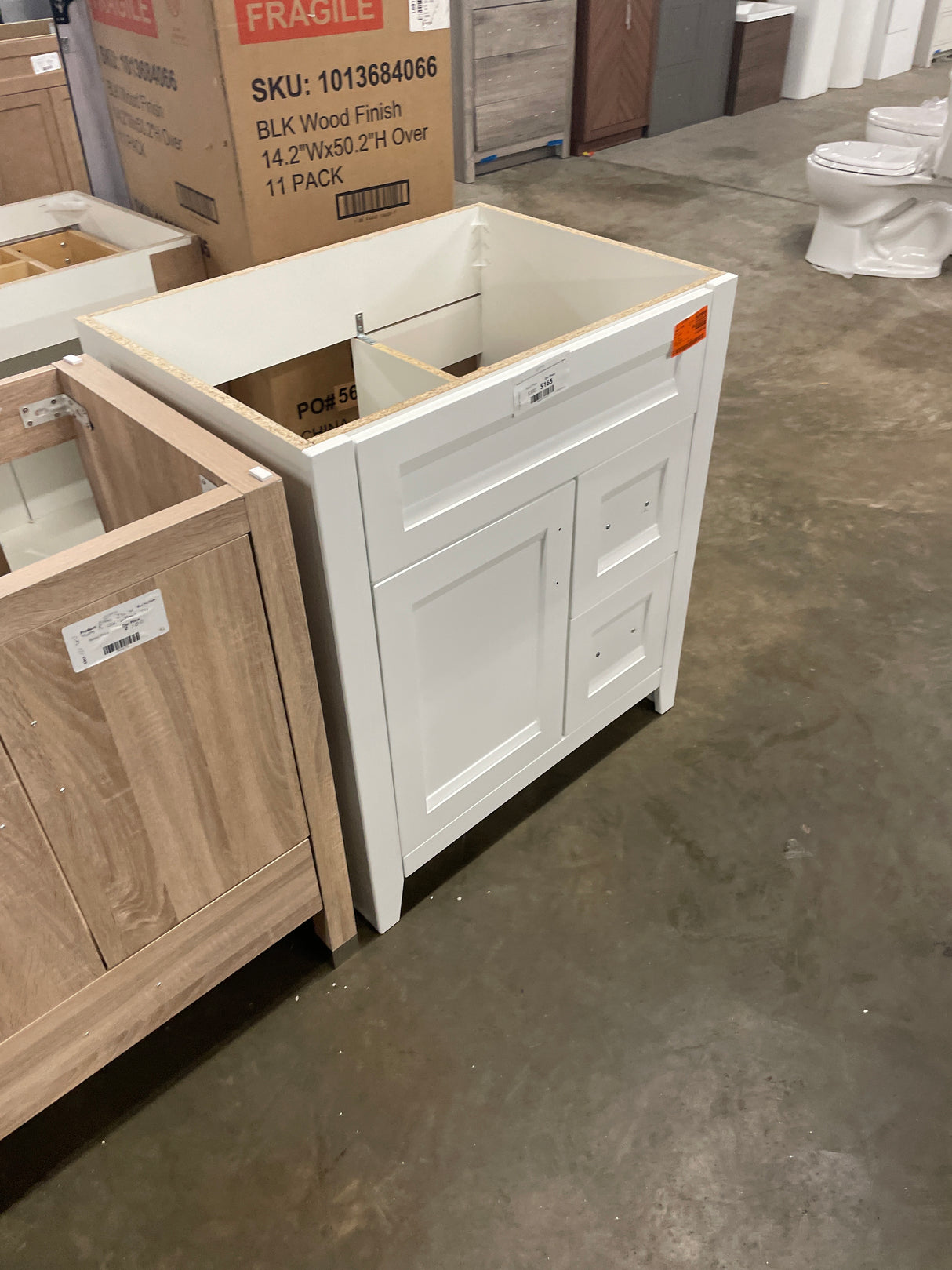 Ridge 30 in. W x 22 in. D x 34 in. H Bath Vanity Cabinet without Top in White