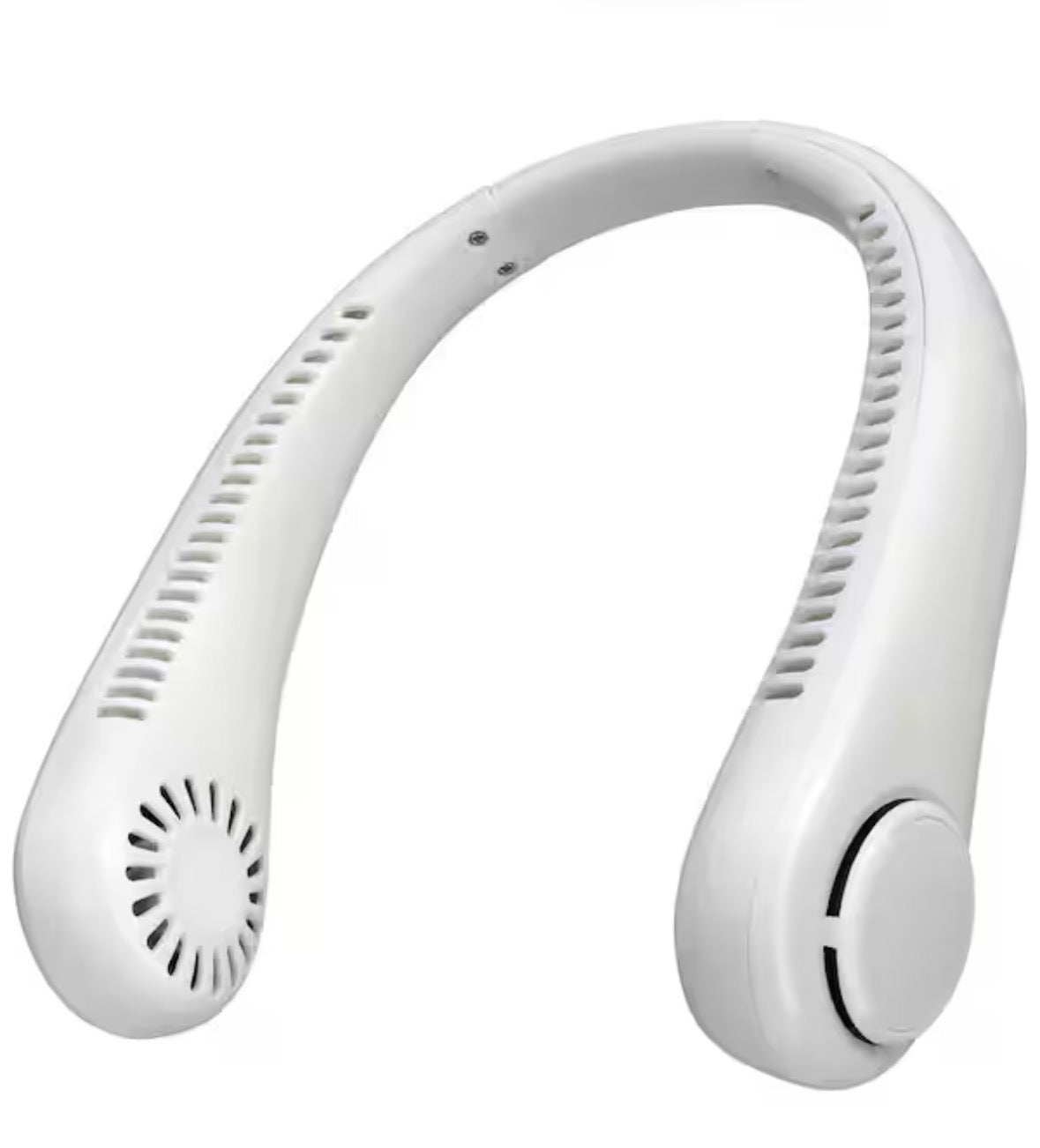 Portable Neck Fan, Lightweight Design, Bladeless Fans, 3 Speeds, 1.73 Diameter, White