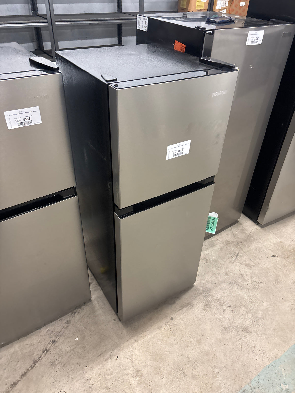 4.5 cu. ft. 2-Door Mini Refrigerator in Platinum Steel with Freezer
