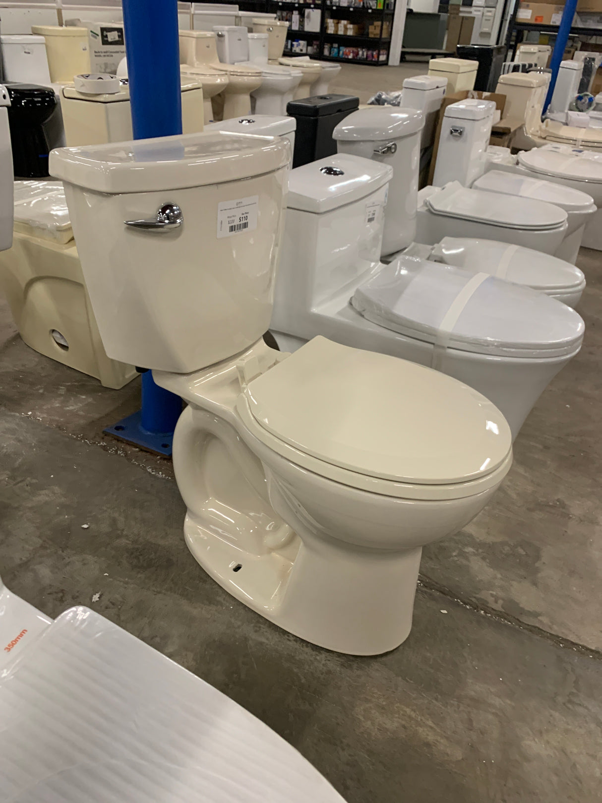 Cadet 3 FloWise Tall Height 2-Piece 1.28 GPF Single Flush Round Toilet with Slow Close Seat in Bone