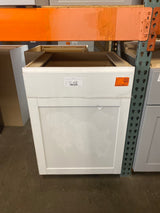 Westfield Feather White Shaker Stock Assembled Base Kitchen Cabinet (24 in. W x 23.75 in. D x 35 in. H)