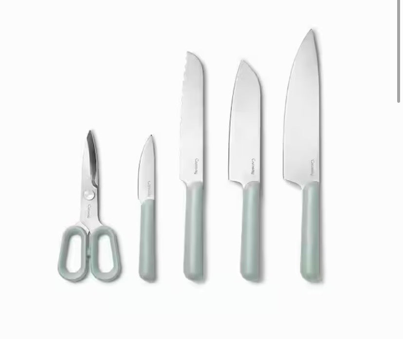 5-Piece Stainless Steel Knife Set in Mist