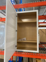 Courtland Polar White Finish Laminate Shaker Stock Assembled Wall Kitchen Cabinet 24 in. x 42 in. x 12 in.