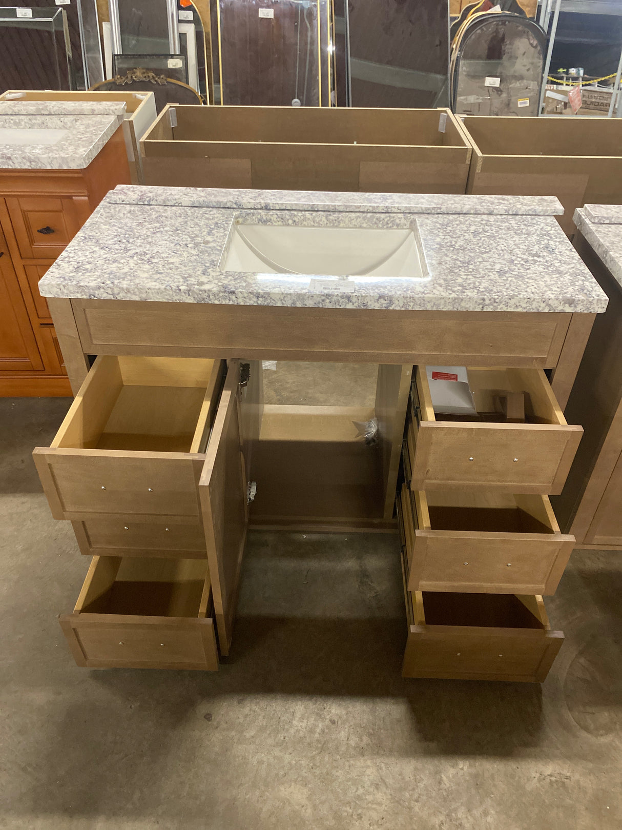 Winsome 48 in. Bath Vanity Cabinet with Cultured Marble Top in Sand