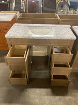 Winsome 48 in. Bath Vanity Cabinet with Cultured Marble Top in Sand