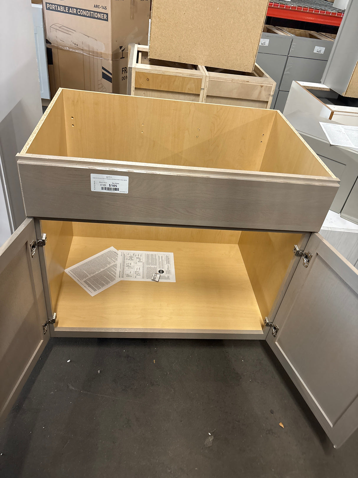 Sinclair 36 in. W x 24 in. D x 34.5 in. H Assembled Corner Sink Base Cabinet in Shaker Light Oak