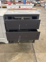 Autumn 30 in. Single Sink Freestanding Gray Bath Vanity with White Engineered Stone Top (Assembled)