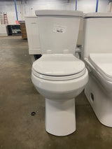 Wall-Hung Round Toilet Bowl Only in. White, Seat Included