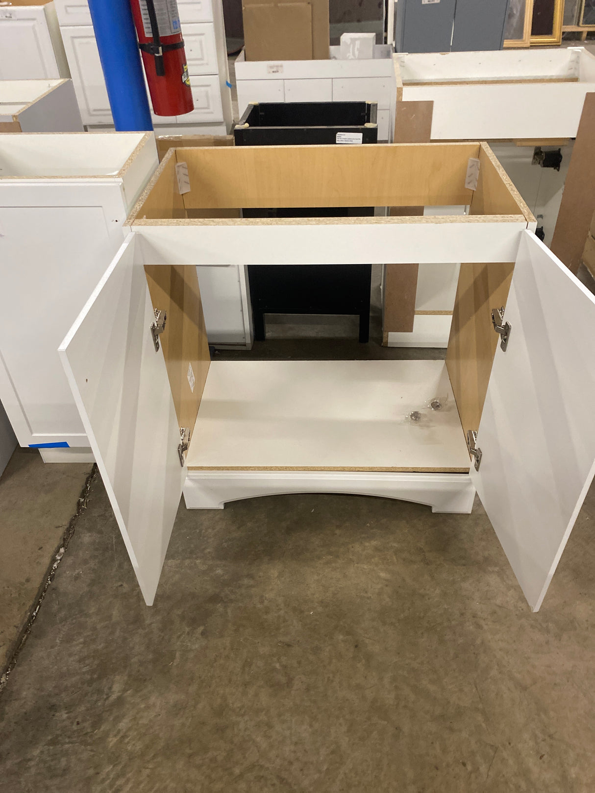 31 in. W x 19 in. D x 35 in. H Single Sink Freestanding Bath Vanity in White without Top