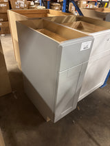 Shaker Dove Gray Stock Assembled Base Kitchen Cabinet with Ball-Bearing Drawer Glides (12 in. x 34.5 in. x 24 in.)