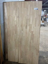 6 ft. L x 39 in. D Unfinished Hevea Butcher Block Island Countertop in With Standard Edge