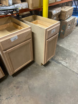 Hampton 15 in. W x 24 in. D x 34.5 in. H Assembled Base Kitchen Cabinet in Unfinished