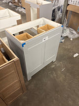 Everdean 31 in. Single Sink Pearl Gray Bath Vanity with White Cultured Marble Top (Assembled)