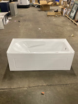 Concorde 60 in. Right Drain Rectangular Alcove Bathtub in Glossy White