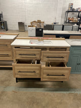 Corley 42 in. W x 19 in. D x 34.50 in. H Bath Vanity in Natural Oak with White Cultured Marble Top