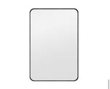 30 in. W x 40. 2 in. H Rectangular Aluminum Frame Square Black Wall Mirror
