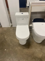 One-Piece 1.1/1.6 GPF Dual Flush Round Toilet in White Soft Close Seat Included