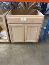 Hampton Assembled 30x34.5x24 in. Sink Base Cabinet in Unfinished Beech