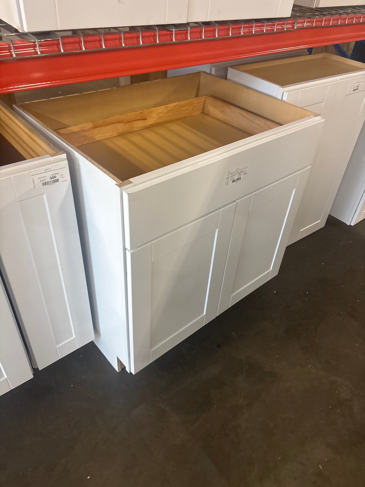 Shaker 33 in. W x 24 in. D x 34.5 in. H Assembled Base Cabinet in Satin White
