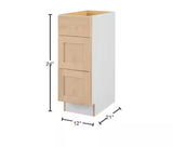 12 in. W x 21 in. D x 34.5 in. H Ready to Assemble Drawer Base Bath Cabinet in Unfinished with CLICKREADY Technology