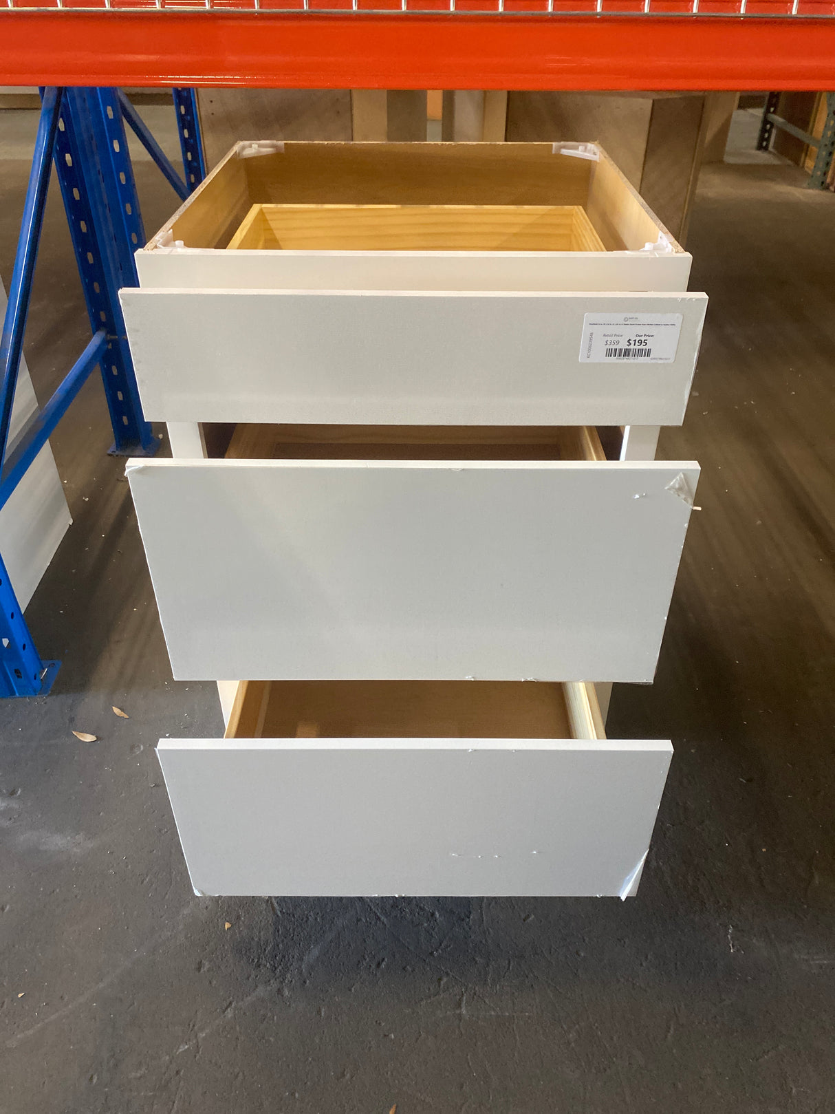 Westfield 24 in. W x 24 in. D x 35 in. H Shaker Stock Drawer Base Kitchen Cabinet in Feather White