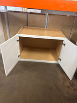 Courtland 36 in. W x 24 in. D x 23.5 in. H Assembled Shaker Wall Bridge Kitchen Cabinet in Polar White