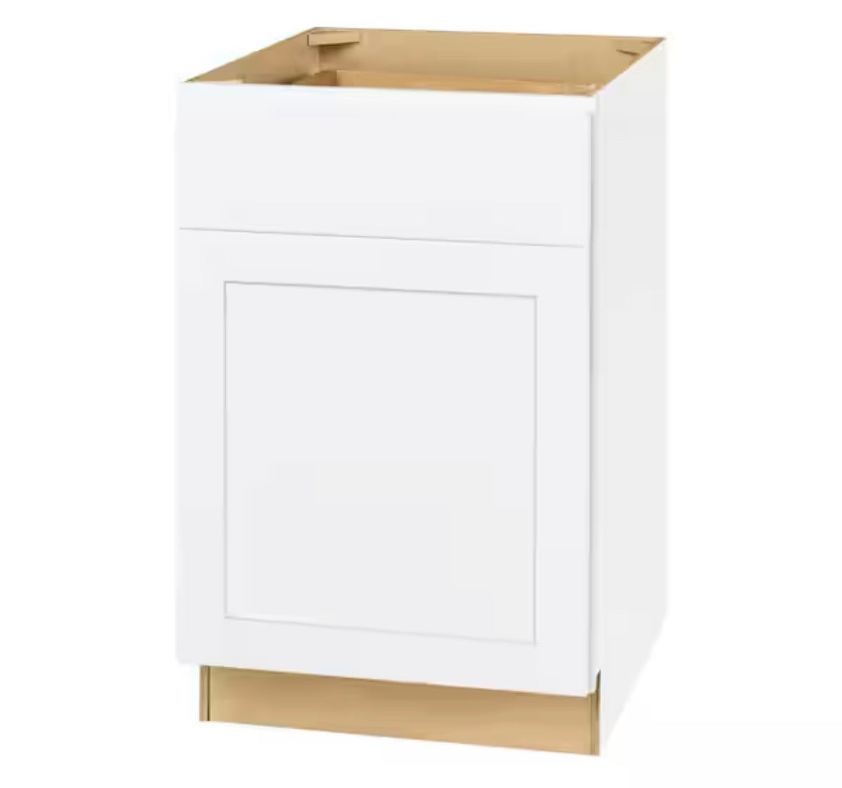 Avondale 21 in. W x 24 in. D x 34.5 in. H Ready to Assemble Plywood Shaker Base Kitchen Cabinet in Alpine White