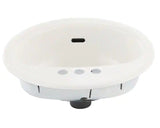 Laurel Round Drop-In Bathroom Sink in White