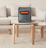 Electric 6 Element Infrared Space Heater Black Plastic